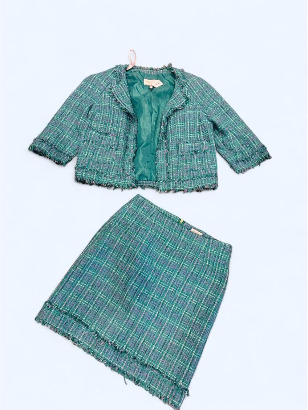 Laundry by Shelli Segal Women's Green and Blue Skirt